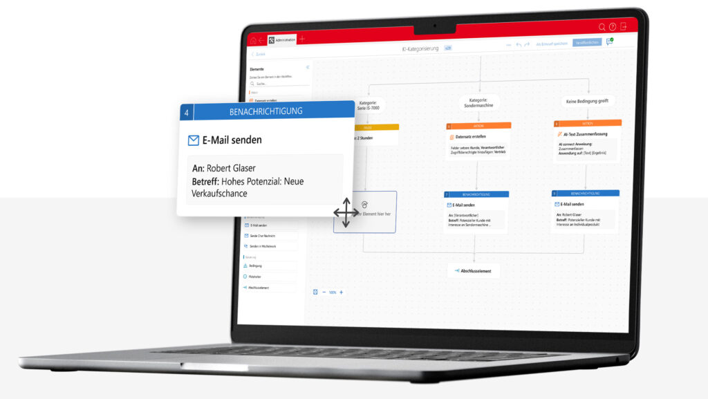 Ansicht der Business Process Automation von der CAS Software AG